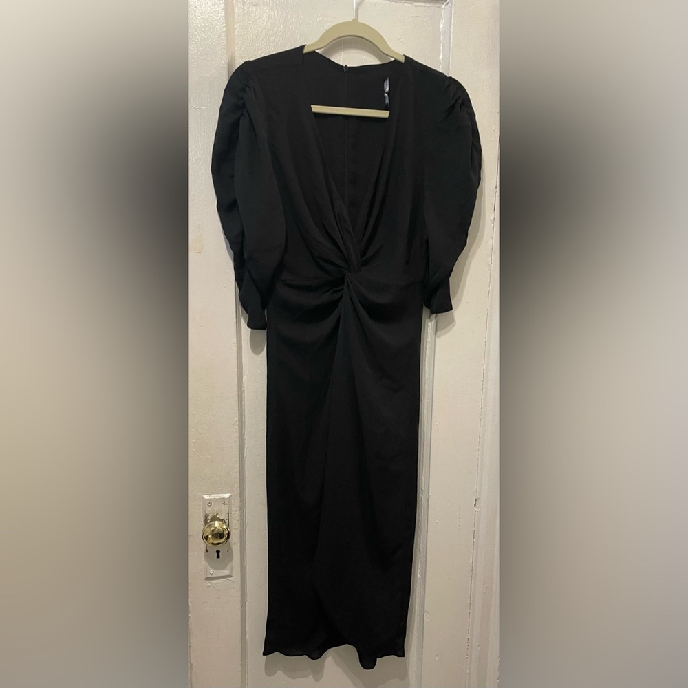 Elegant Black Midi Dress